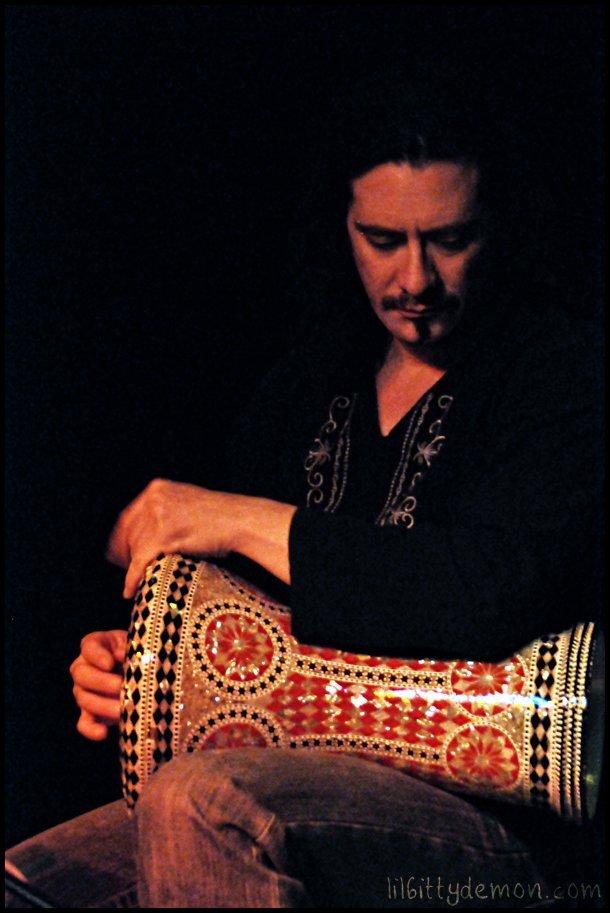 Donavon Lerman playing drum